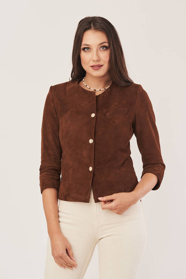 Women's leather blazer