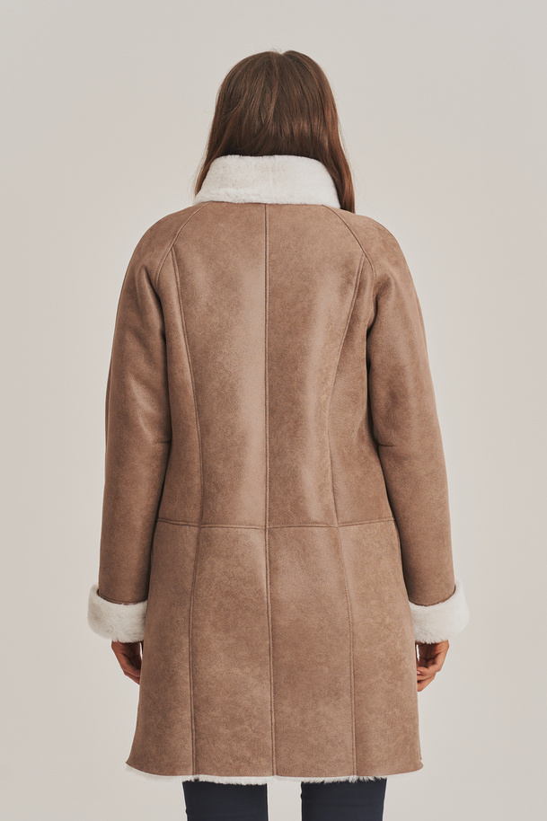 Women's sheepskin coat -100% lamb leather - Model: Molly